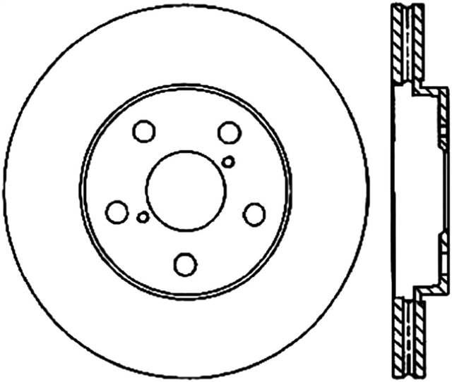 StopTech Power Slot 06-11 Lexus GS Series / 06-12 IS350 Front Left Drilled & Slotted Rotor Stoptech Brake Rotors - Slot & Drilled  AXOPROS