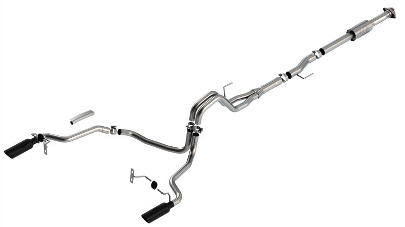 Borla F-150 2021 2.7L/3.5L 4dr CC SB EC STB Lari/King R/Plinum/LTD 3/2.25 SRE CB AK BLK CHR Tips Borla Catback  AXOPROS