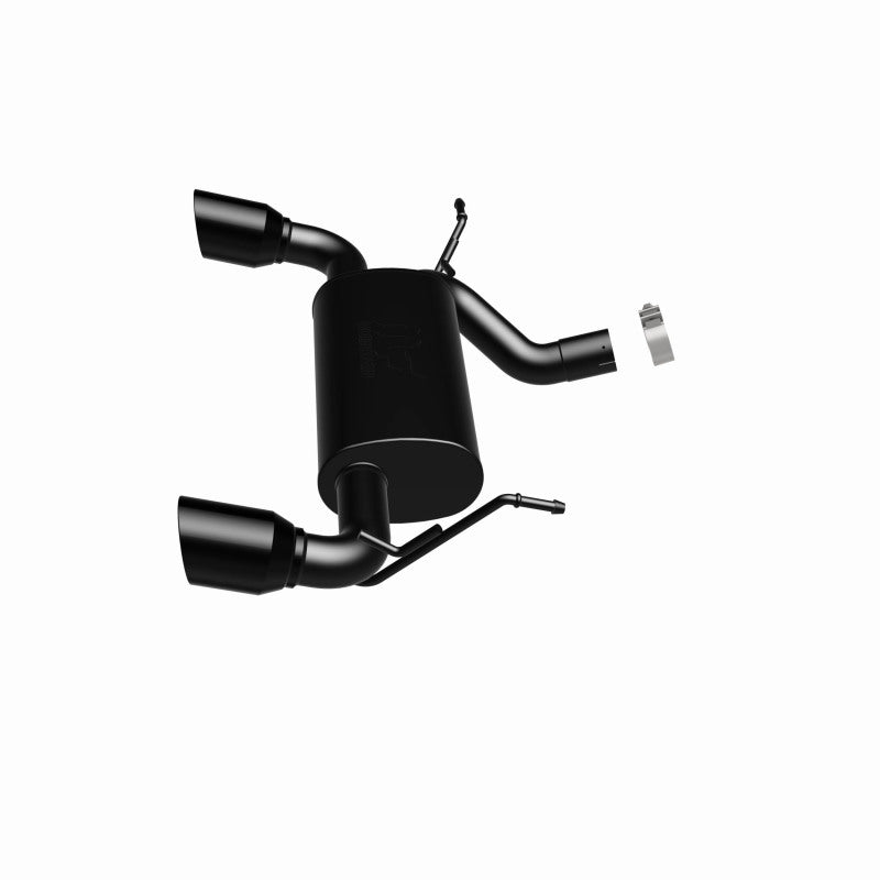 MagnaFlow 07-17 Jeep Wrangler JK 3.8/3.6L Dual Split Rear Exit Black Axle-Back Exhaust - AXOPROS Magnaflow Axle Back  