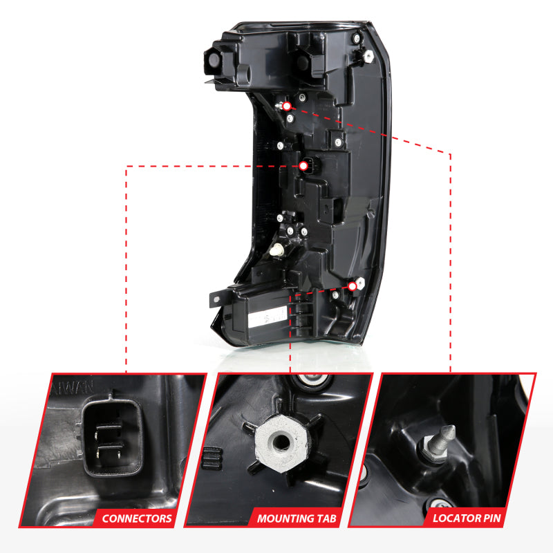 ANZO 22-24 Toyota Tundra (Does Not Fit LED Seq. Models) Z-Series Full LED Tail Lights - Pair ANZO Tail Lights  AXOPROS
