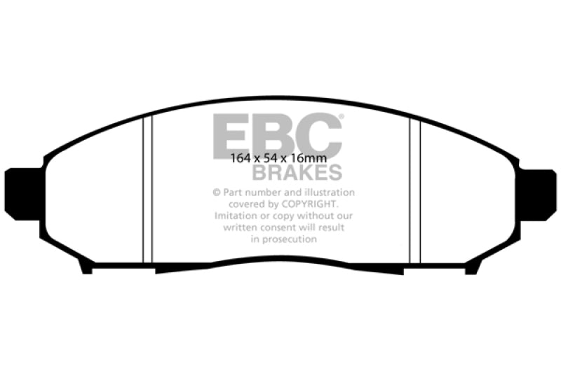 EBC 05+ Nissan Frontier 2.5 2WD Ultimax2 Front Brake Pads EBC Brake Pads - OE  AXOPROS