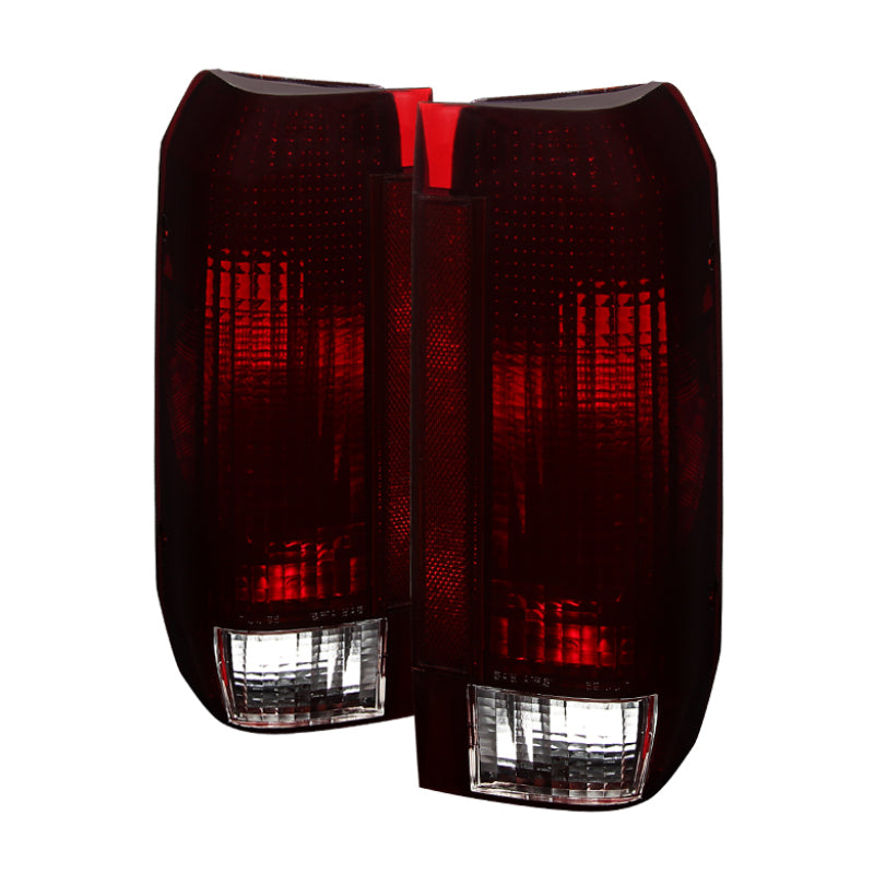 Xtune Ford Bronco F150 F250 F350 F450 92-96 OE Style Tail Lights Red Smoked ALT-JH-FB92-OE-RSM SPYDER Tail Lights  AXOPROS