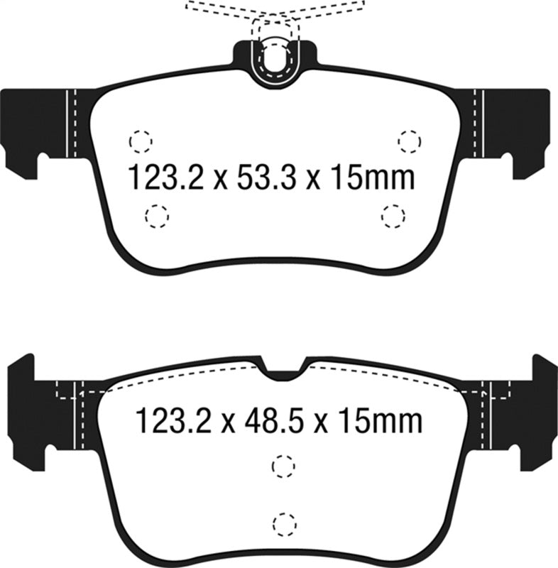 EBC 15+ Ford Edge 2.0 Turbo FWD Ultimax2 Rear Brake Pads EBC Brake Pads - OE  AXOPROS