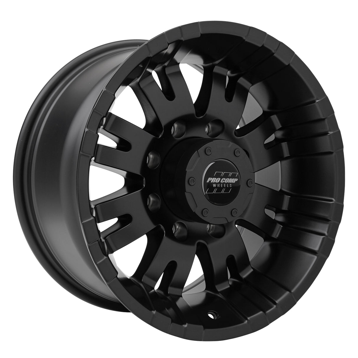 Raven Satin Black 17x9 8x6.5 4.75BS Offset -6mm Cap P/N 8515041 Pro Comp Wheel  AXOPROS