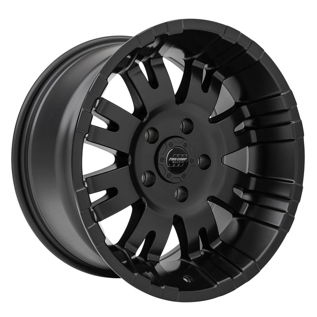 Raven Satin Black 17x9 5x5.5 4.75BS Offset -6mm Cap P/N 8425041 Pro Comp Wheel  AXOPROS