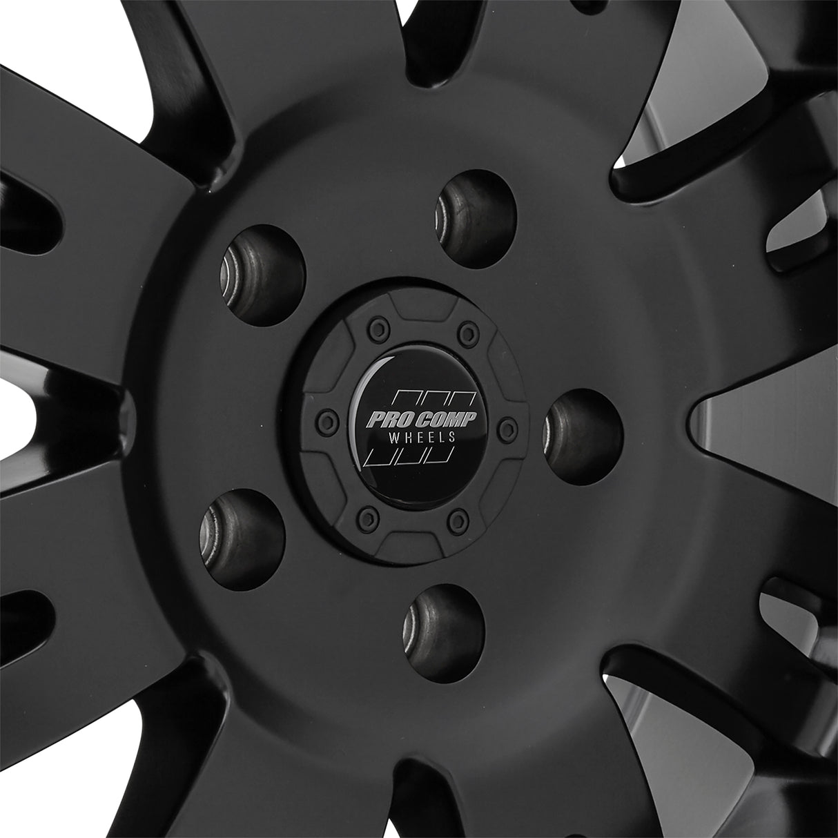 Raven Satin Black 17x9 5x5.5 4.75BS Offset -6mm Cap P/N 8425041 Pro Comp Wheel  AXOPROS