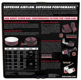 K&N 14in Red Custom Air Cleaner Assembly - 5.125in ID x 14in OD x 2.75in H x 1.25in Drop Base K&N Engineering Air Filters - Direct Fit  AXOPROS