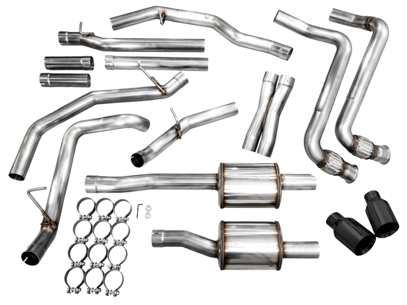 AWE 25+ RAM 1500 3.0TT 0FG Catback Touring Exhaust - Diamond Black Tips AWE Tuning Catback  AXOPROS