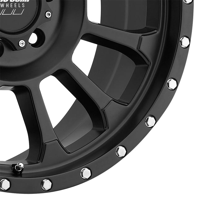 Rockwell Satin Black 18x9 6x5.5 5BS Offset 0mm Cap P/N 503442500 Pro Comp Wheel  AXOPROS
