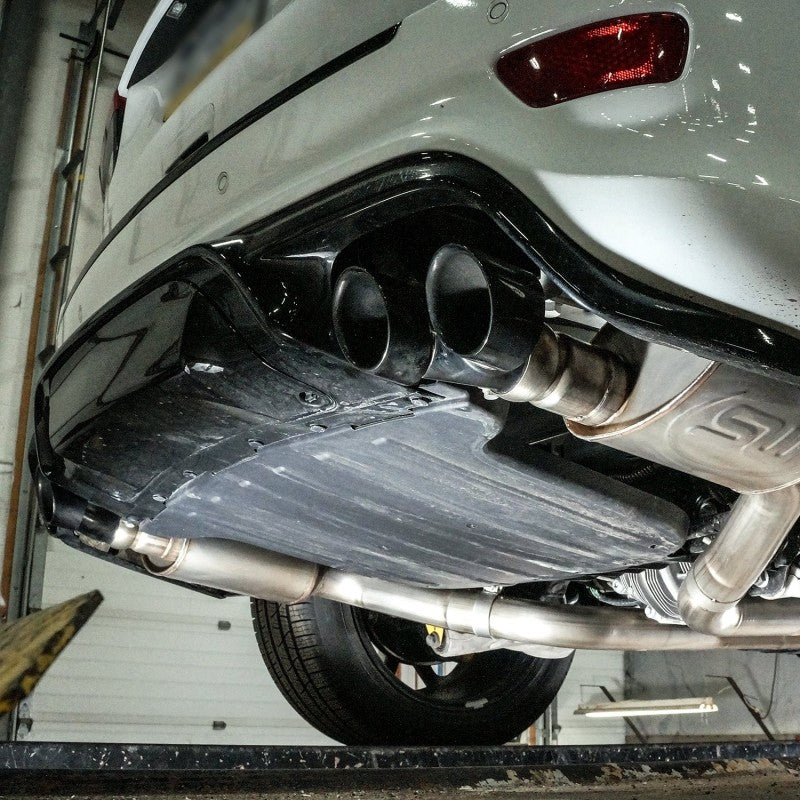 Stainless Works 2018 Jeep TrackHawk 6.2L 3in Catback System X-Pipe Turbo S-Tube Muffler Stock Exit Stainless Works Catback  AXOPROS