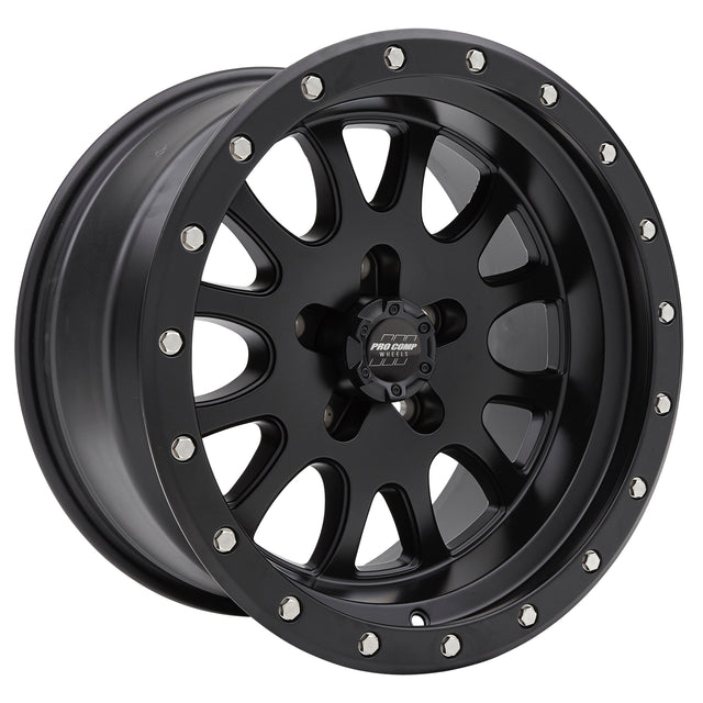 Syndrome Satin Black 17X9 5x5 4.75BS Offset -6mm Cap P/N 504432700 Pro Comp Wheel  AXOPROS