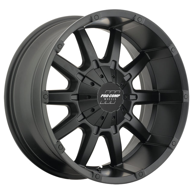 10 Gauge Satin Black 20x9 5x5 4.5BS Offset -12mm Cap P/N 505056800 Pro Comp Wheel  AXOPROS
