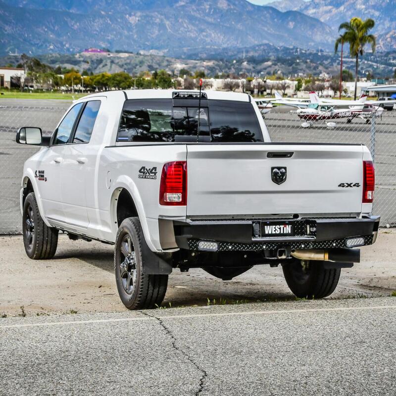 Westin 09-18 Ram 1500 HDX Bandit Rear Bumper - Black Westin Bumpers - Steel  AXOPROS