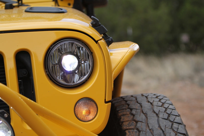 KC HiLiTES 07-18 Jeep JK 7in. Gravity LED Pro DOT Approved Replacement Headlight (Single) KC HiLiTES Headlights  AXOPROS