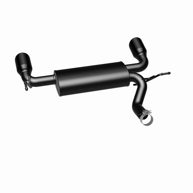 MagnaFlow 07-17 Jeep Wrangler JK 3.8/3.6L Dual Split Rear Exit Black Axle-Back Exhaust - AXOPROS Magnaflow Axle Back  