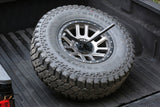 Fabtech Universal Spare Tire Angled Mount - Black Fabtech Spare Tire Carriers  AXOPROS