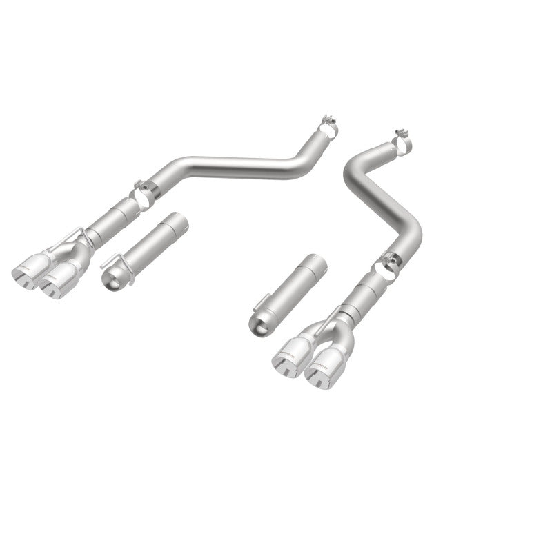 MagnaFlow Axle-Back, SS, 3in, Quad Split Rear 3.5 Tips 2015 Dodge Challenger incl SRT Hellcat Magnaflow Catback  AXOPROS