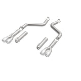 MagnaFlow Axle-Back, SS, 3in, Quad Split Rear 3.5 Tips 2015 Dodge Challenger incl SRT Hellcat Magnaflow Catback  AXOPROS