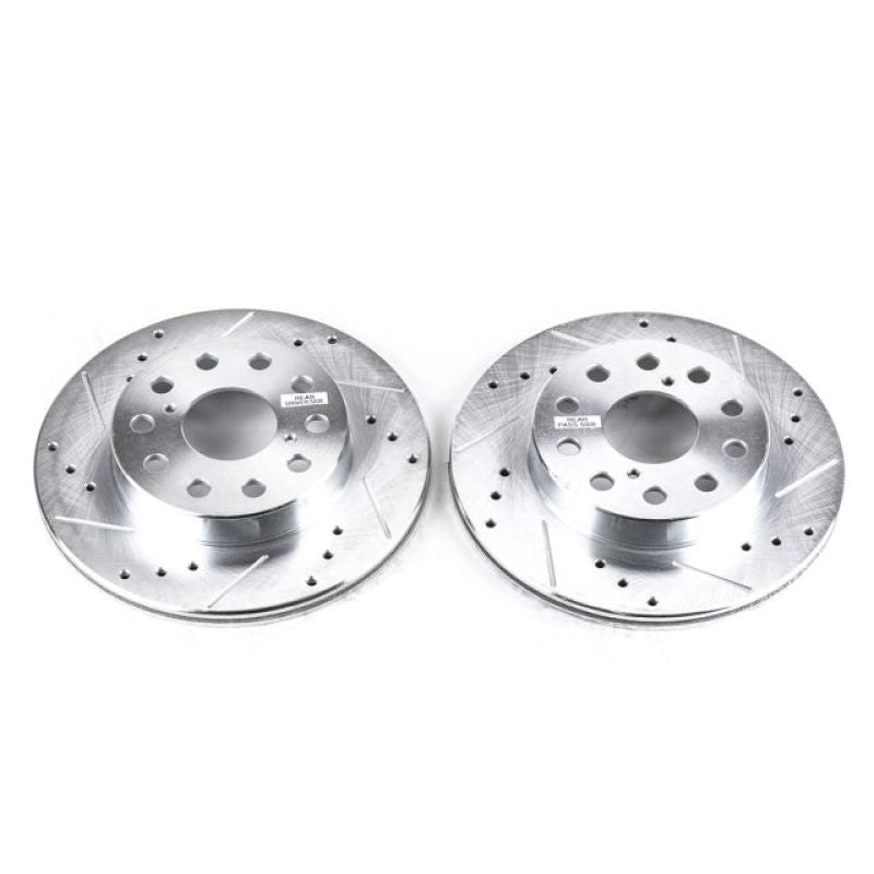 Power Stop 91-95 Toyota MR2 Rear Evolution Drilled & Slotted Rotors - Pair PowerStop Brake Rotors - Slot & Drilled  AXOPROS