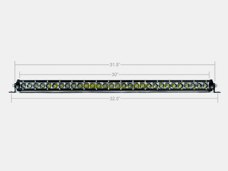 Cali Raised 32In Slim Single Row Led Bar Amber Cali Raised LED Light Bars & Cubes  AXOPROS
