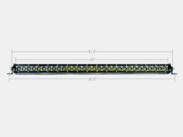 Cali Raised 32In Slim Single Row Led Bar Amber Cali Raised LED Light Bars & Cubes  AXOPROS