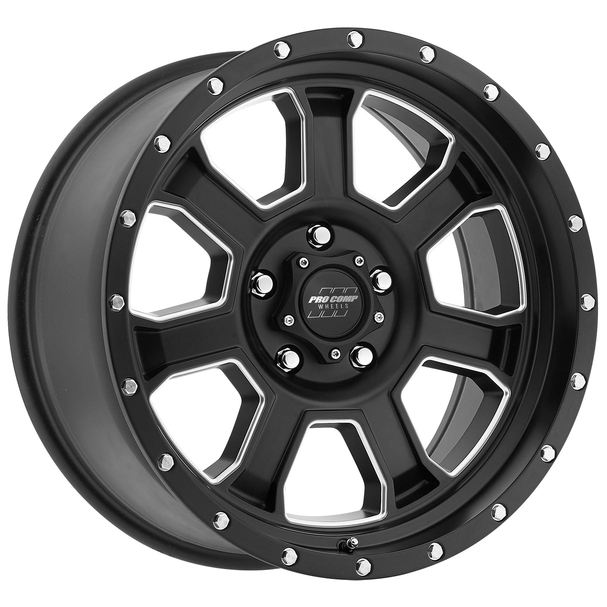 Sledge Satin Black Milled 20X9 5x5 5BS Offset 0mm Cap P/N 504432700 Pro Comp Wheel  AXOPROS