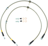 StopTech 08-10 EVO X AWD Stainless Steel Front Brake Lines Stoptech Brake Line Kits  AXOPROS