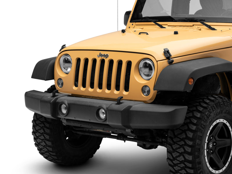 Raxiom 97-18 Jeep Wrangler TJ/JK 7-Inch LED Headlights w/ Halos- Black Housing (Clear Lens) Raxiom Headlights  AXOPROS