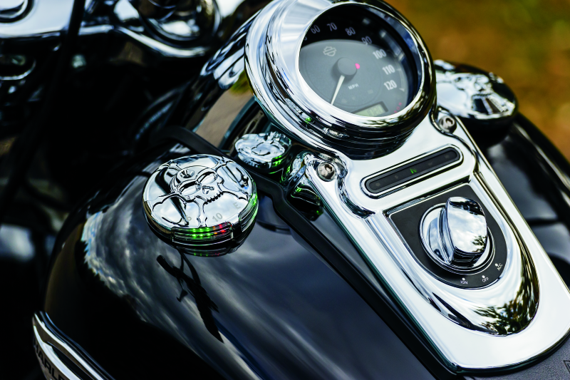 Kuryakyn Zombie Fuel & Battery Gauge Chrome Kuryakyn Gauges  AXOPROS