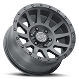 ICON Compression 18x9 6x5.5 0mm Offset 5in BS 106.1mm Bore Double Black Wheel ICON Wheels - Cast  AXOPROS