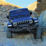 Westin 18-19 Jeep Wrangler JL WJ2 Full Width Front Bumper w/Bull Bar Textured Black Westin Bumpers - Steel  AXOPROS