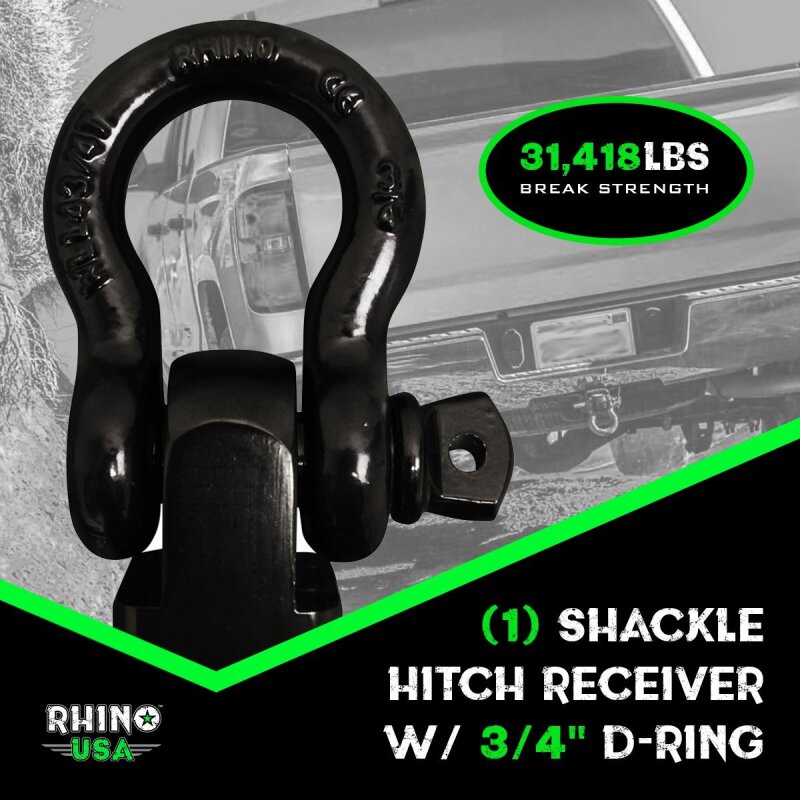 Rhino USA 20Ft Tow Strap/Hitch Combo Rhino USA Tow Straps  AXOPROS