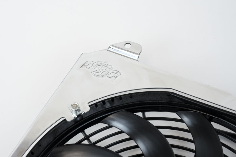 CSF 92-00 Honda Civic All-Aluminum Fan Shroud w/12in SPAL Fan CSF Fans & Shrouds  AXOPROS