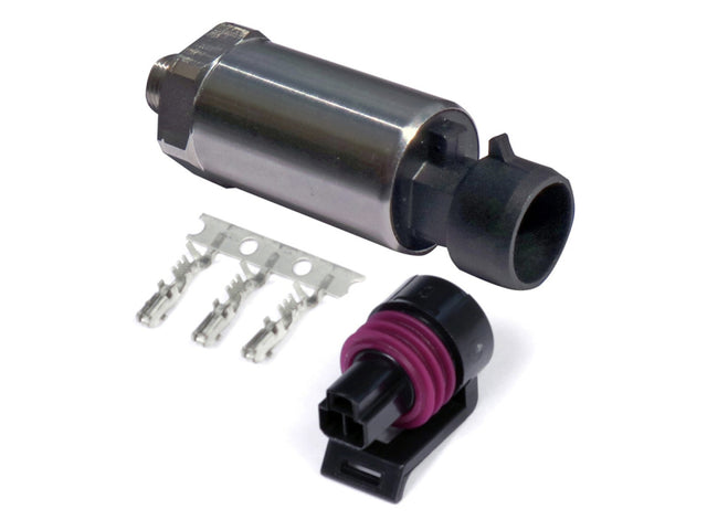 Haltech 150 PSI Motorsport (SS Diaphragm) Fuel/Oil/Wastegate 1/8 NPT Pressure Sensor w/Plug & Pins Haltech Data Acquisition  AXOPROS