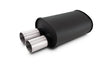Vibrant Streetpower Flat Blk Muffler 9.5x6.75x15in Body Inlet ID 3in Tip OD 3in w/Dual Straight Tips Vibrant Muffler  AXOPROS