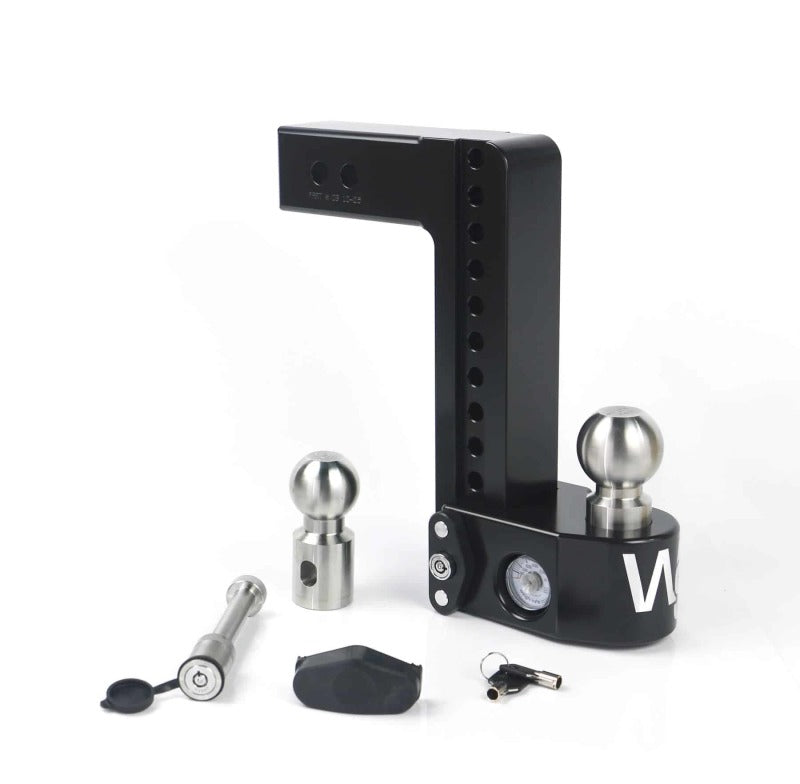 Weigh Safe Weigh Safe 10in Drop Hitch w/Built-in Scale & 2.5in Shank (8K/18.5K GTWR) w/WS05 - Black Cerakote Hitch Ball Mounts aftermarket performance part