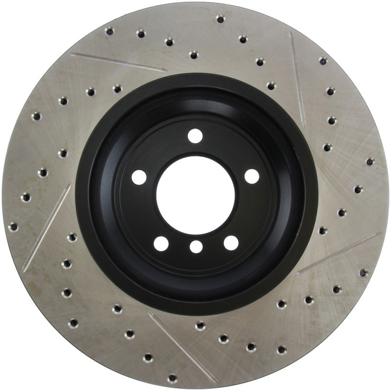 StopTech 07-09 BMW 335 (E90/E92/E93) Slotted & Drilled Right Front Rotor Stoptech Brake Rotors - Slot & Drilled  AXOPROS