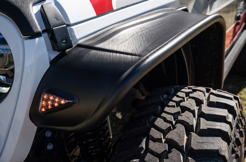 Bushwacker 2020 Jeep Gladiator Launch Edition Flat Style Flares 4pc - Black Bushwacker Fender Flares  AXOPROS
