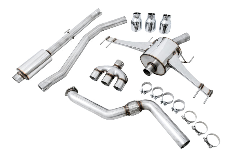 AWE Tuning 2017+ Honda Civic Type R Touring Edition Exhaust w/Front & Mid Pipes - Chrome Silver Tips AWE Tuning Catback  AXOPROS