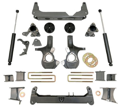 MaxTrac 14-18 GM K1500 4WD w/Stamped Steel Susp. (Non Magneride) 7in/7in MaxPro Spindle Lift Kit Maxtrac Lift Kits  AXOPROS