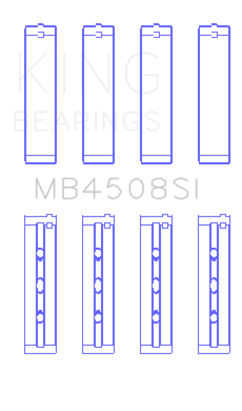 King Acura J30A/J32A/J35A/J35Z Performance Main Bearing Set - Size STD King Engine Bearings Bearings  AXOPROS