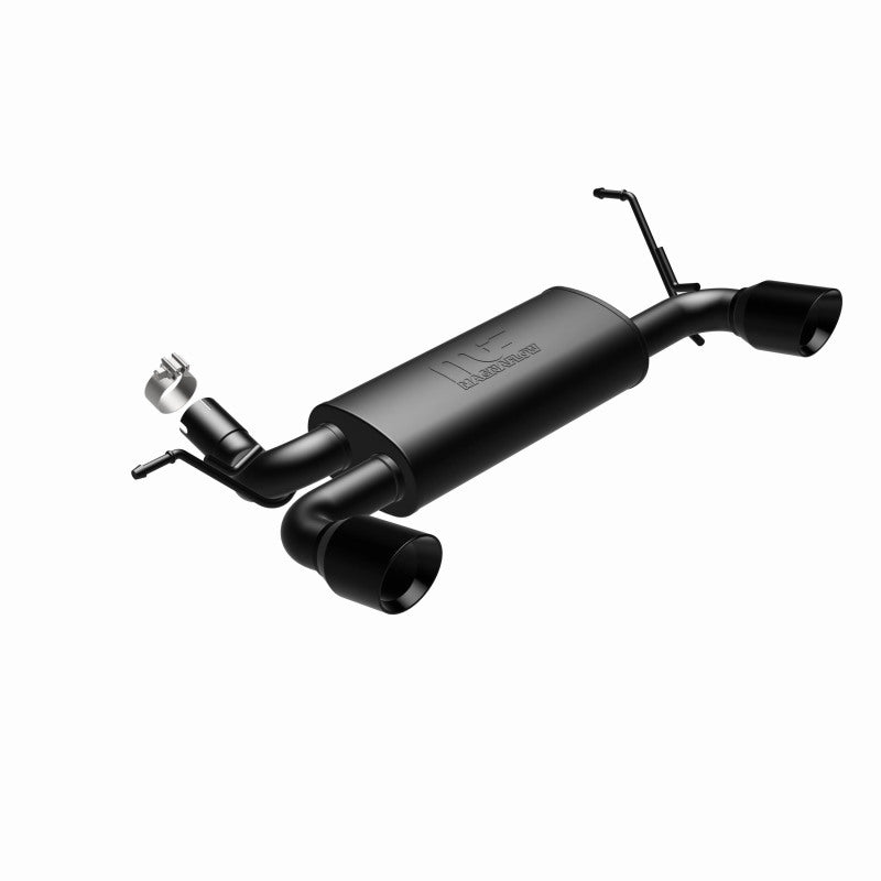 MagnaFlow 07-17 Jeep Wrangler JK 3.8/3.6L Dual Split Rear Exit Black Axle-Back Exhaust - AXOPROS Magnaflow Axle Back  