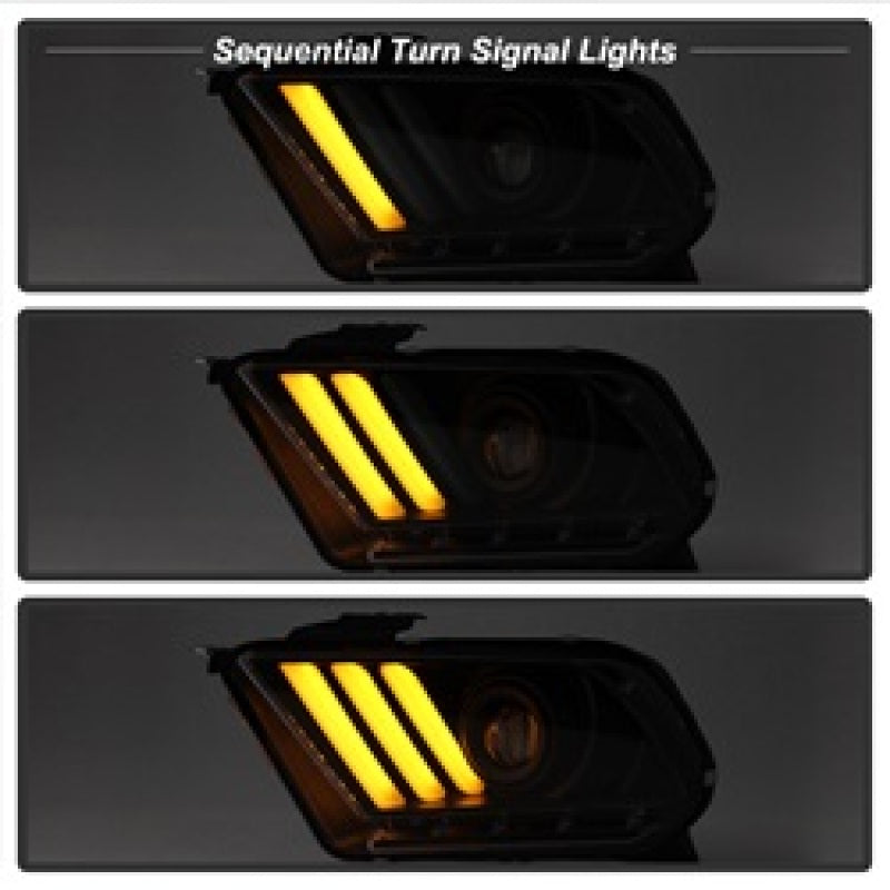 Spyder Ford Mustang 10-13 Projector Headlights - HID Model Only - Black PRO-YD-FM2010V2-HID-BK SPYDER Headlights  AXOPROS