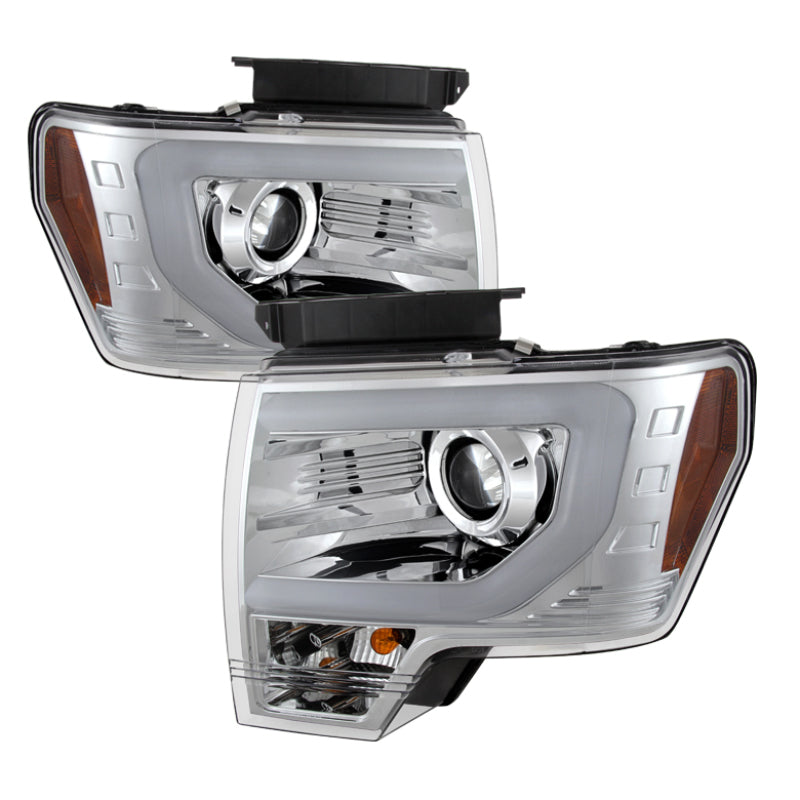 Spyder Ford F150 13-14 Projector Fctry Xenon Model- Light Bar DRL Chrm PRO-YD-FF15013-LBDRL-HID-C SPYDER Headlights  AXOPROS