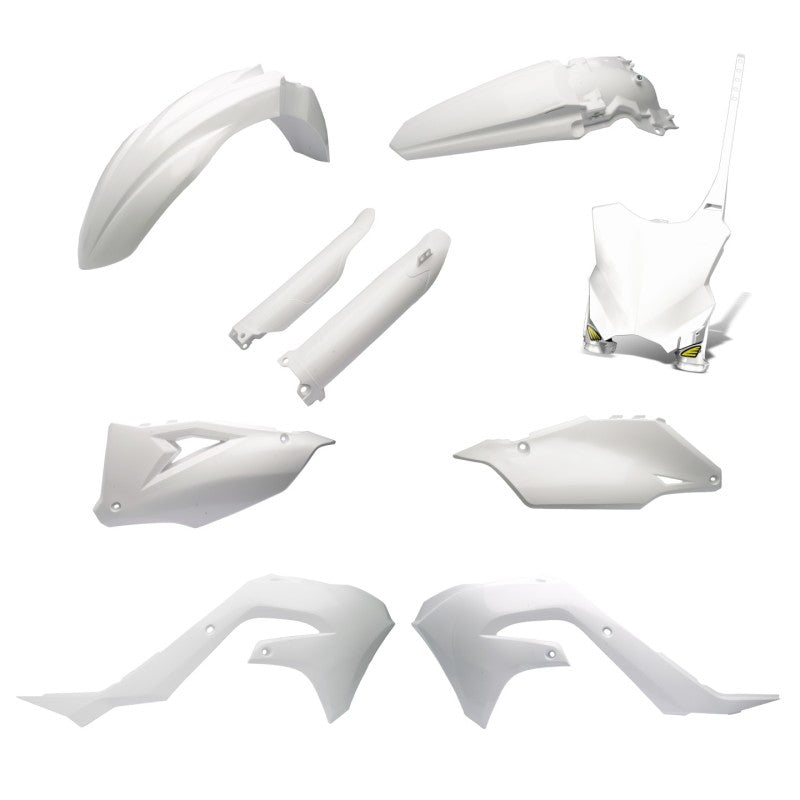 Cycra 21-23 Kawasaki KX450X Powerflow Body Kit - White Cycra Plastics  AXOPROS