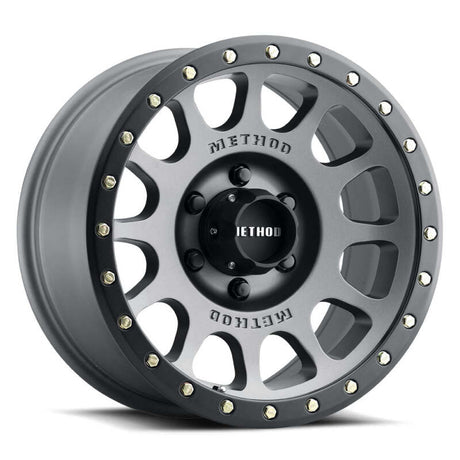 Method Wheels Method MR305 NV 18x9 / +18mm Offset / 6x135 BP / 94mm CB / Titanium - Matte Black Lip Wheel Wheels - Cast aftermarket performance part