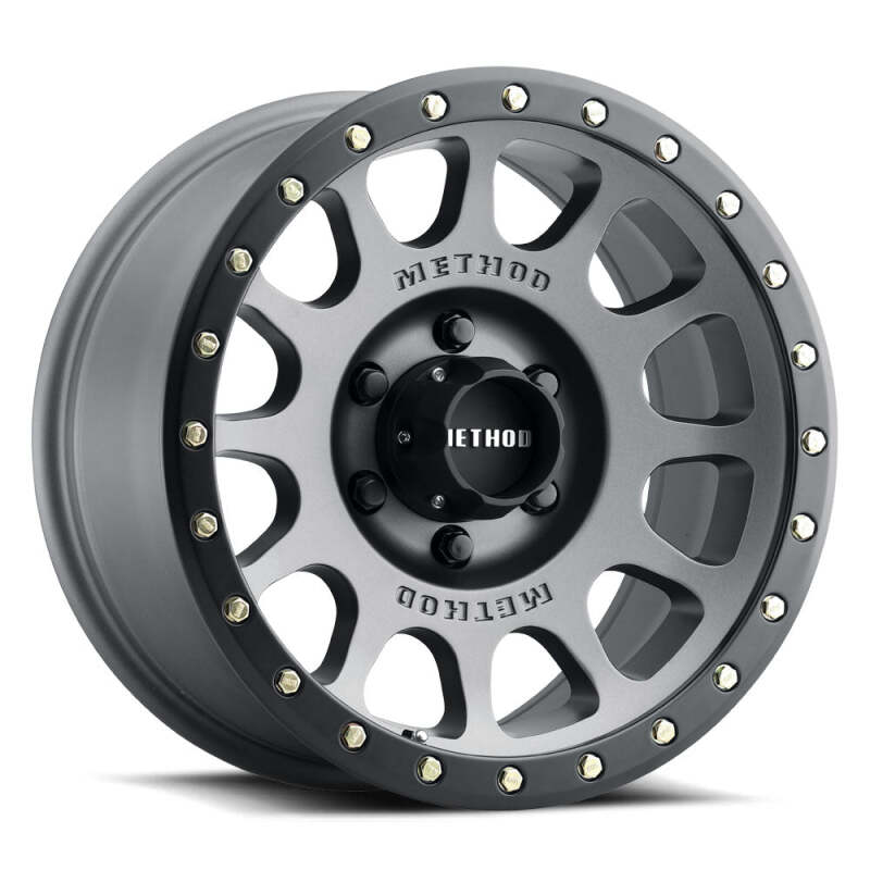 Method MR305 NV 17x8.5 / 0mm Offset / 6x5.5 BP / 108mm CB / Titanium - Matte Black Lip Wheel Method Wheels Wheels - Cast  AXOPROS