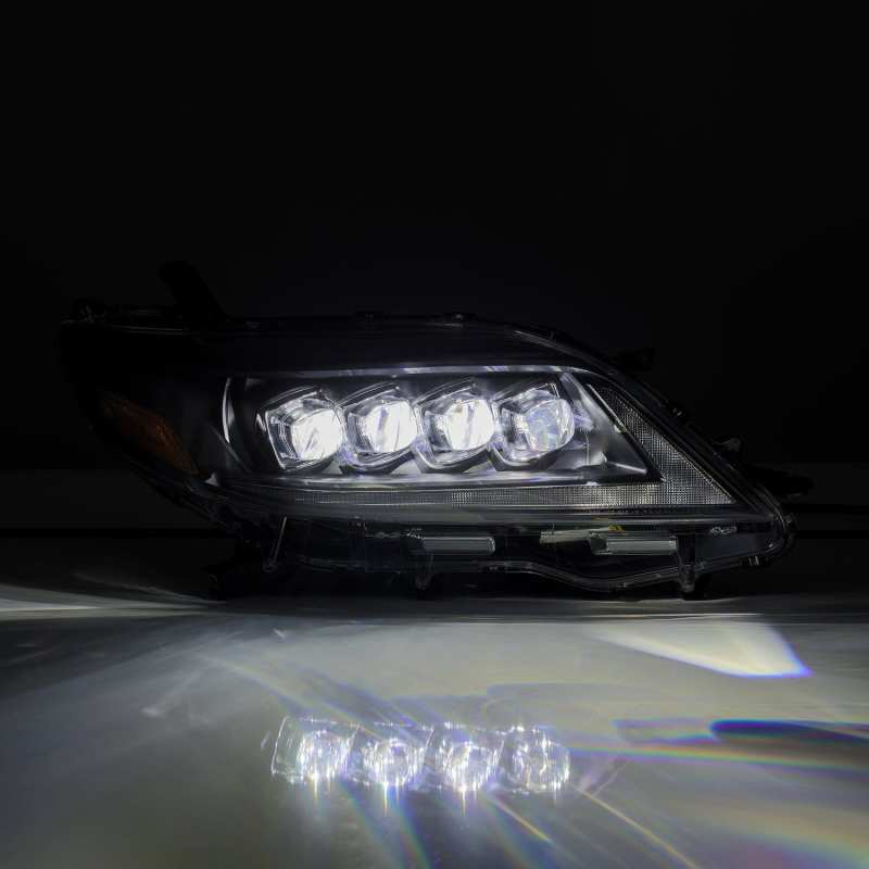 AlphaRex 2011+ Toyota Sienna NOVA LED Proj Headlights Plank Style Black w/Activ Light/Seq Signal/DRL AlphaRex Headlights  AXOPROS