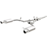 MagnaFlow Cat Back, SS, 2.5in, Street, Dual Split Polished 4.5in Tips 2015 Ford Mustang Ecoboost Magnaflow Catback  AXOPROS