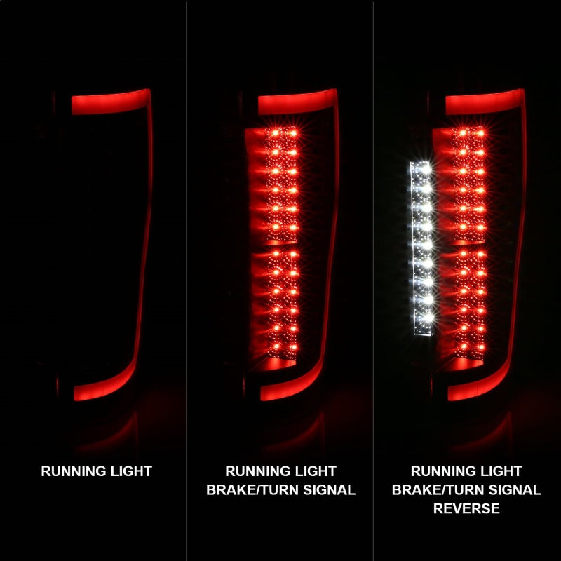 ANZO 2017+ Ford F-250 LED Taillights - Black/Smoke ANZO Tail Lights  AXOPROS
